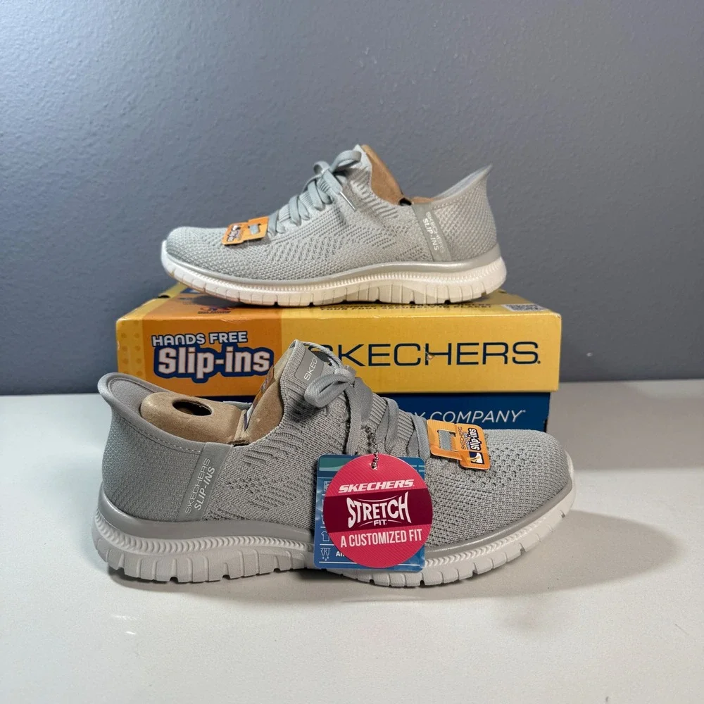 Skechers Hands Free Slip-ins Women 5.5 Grey NEW Ultra Flex 3.0 104421